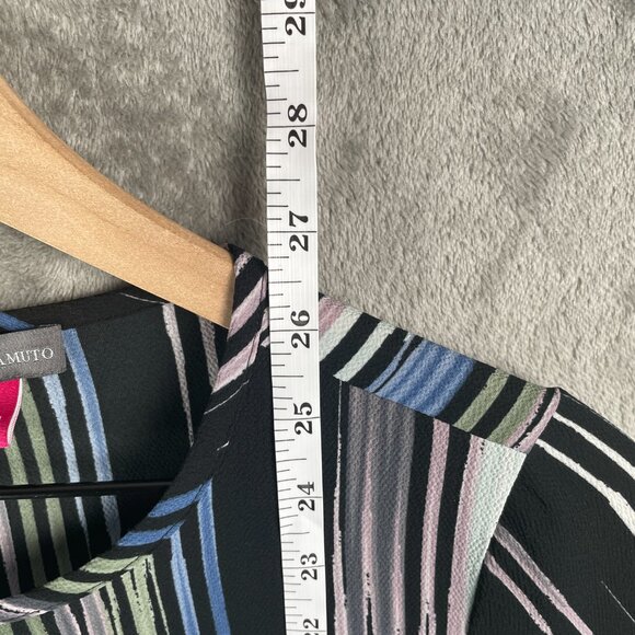 Vince Camuto Blouse Women's XS Multicolor Flowy Top Flare Sleeve Artsy Romantic - Picture 4 of 6